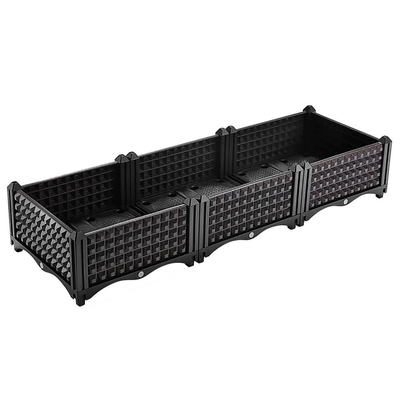 cajas vegetales del plantador de la longitud de los 80cm en prueba larga plástica de la polilla de la caja del plantador de las ruedas