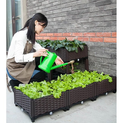 Cajas aumentadas plásticas amistosas del plantador de la tierra respirable para plantar el almácigo