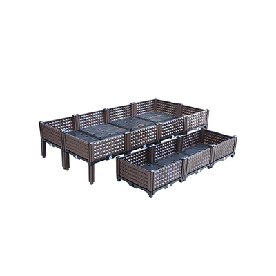 Camas aumentadas plásticas adaptables del jardín en las piernas/las cajas plásticas del plantador con las piernas