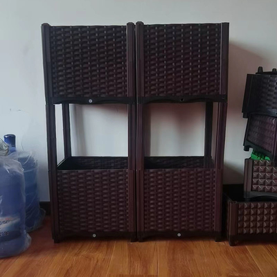 Cuadrado de la caja de la flor al aire libre de la huerta plástica del PVC