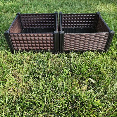 Cajas elevadas de plástico para macetas para vegetales y flores al aire libre