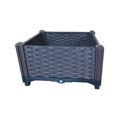 Prevención al aire libre de la polilla de la flor del plantador plástico rectangular decorativo antiusura de la caja