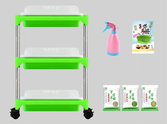 Almácigo de múltiples capas Tray Stand Microgreen Hydroponic Trays biodegradable