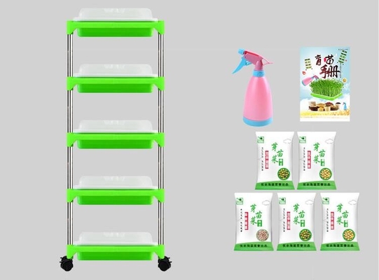 Almácigo de múltiples capas Tray Stand Microgreen Hydroponic Trays biodegradable