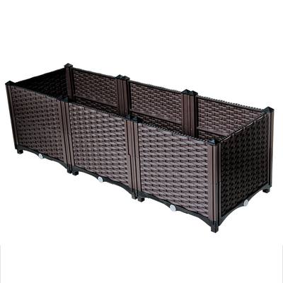 Cajas aumentadas plásticas espesadas al aire libre del plantador para el anticongelante de la terraza