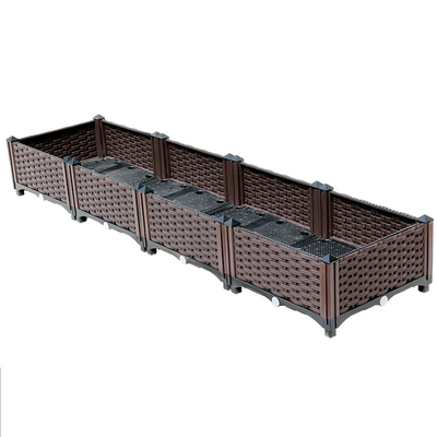 cajas plásticas estrechas largas aumentadas plásticas del plantador del plantador del jardín de la longitud del 120cm
