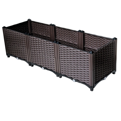 Uno mismo almacenable que riega resistente ULTRAVIOLETA del plantador de la caja de los canales plásticos plásticos de Veg