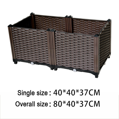 Caja plástica rectangular respirable del plantador del jardín para plantar el almácigo ninguna salida