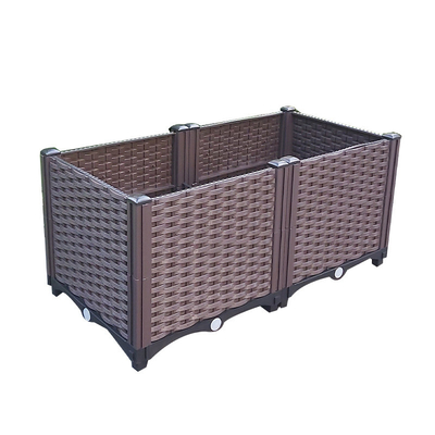 Caja plástica del plantador del rectángulo de las cajas plásticas drenables del crecimiento vegetal de la resistencia a hielo