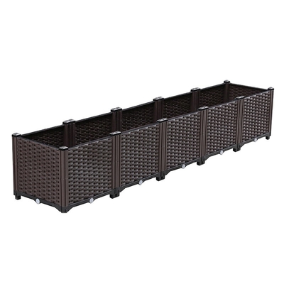 cajas plásticas estrechas largas del plantador de la longitud del 160cm
