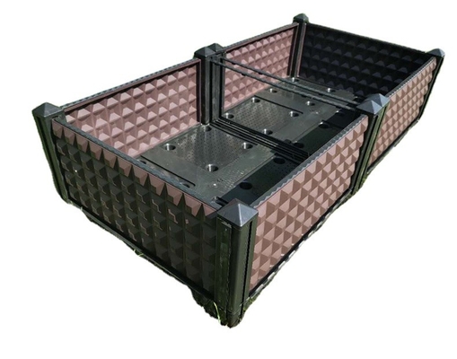 Plantadores plásticos grandes de Veg de la caja de Logo Customized Plastic Flower Bed los 37cm altos
