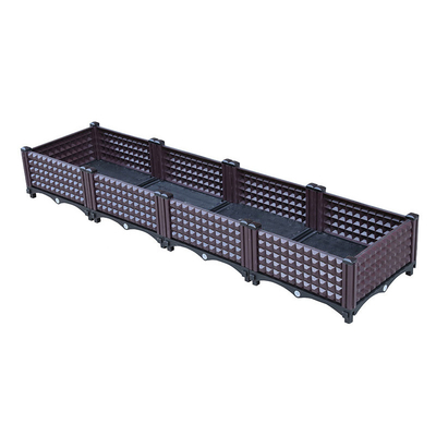 El plantador rectangular plástico grande de riego del patio del uno mismo encajona la prueba del insecto