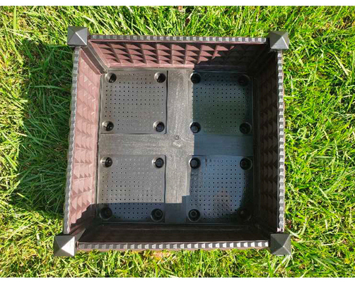 El rectángulo de la caja del plantador de la flor de la yarda que cultiva un huerto de alta calidad crece las verduras de la cama del jardín que plantan el envase