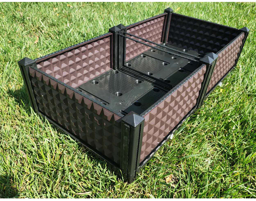 El rectángulo de la caja del plantador de la flor de la yarda que cultiva un huerto de alta calidad crece las verduras de la cama del jardín que plantan el envase