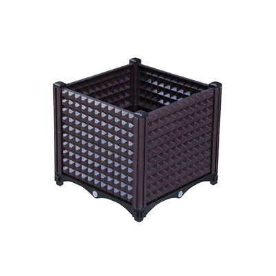 Cama de planta barata aumentada apilable de jardín de la caja del plantador de la cama del jardín del cuadrado plástico de alta calidad