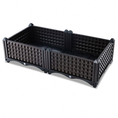 Caja aumentada pote plástico al aire libre de alta calidad del plantador de la cama del jardín de la planta del jardín del patio trasero de la caja del establecimiento de jardín