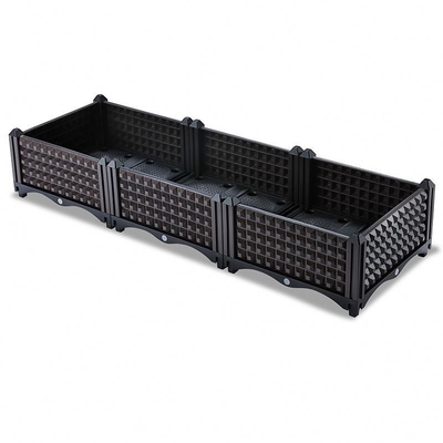 Caja aumentada pote plástico al aire libre de alta calidad del plantador de la cama del jardín de la planta del jardín del patio trasero de la caja del establecimiento de jardín