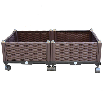 cama plástica del 120cm*40cm*23cm Herb Garden Planter Raised Garden con los echadores