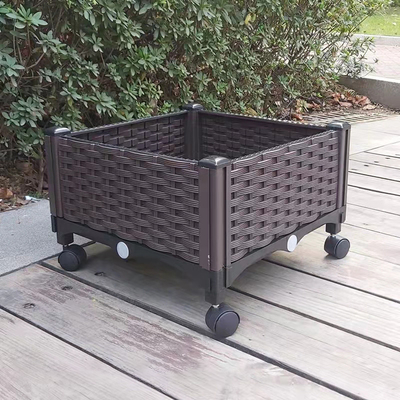Maceta plástica rectangular grande caja conveniente europea del estilo de la sola que planta cultivar un huerto plantando la caja