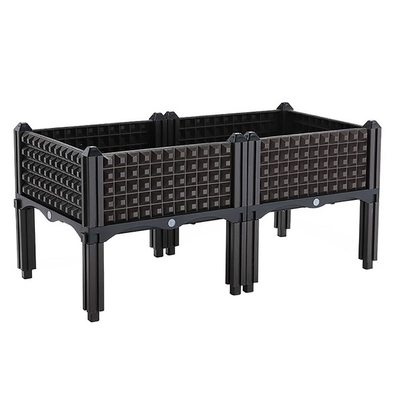 Cajas plásticas del jardín de flor ISO9001 de la caja plástica durable de la cama para las verduras