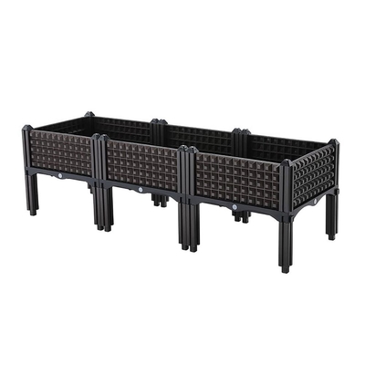 Cajas plásticas del jardín de flor ISO9001 de la caja plástica durable de la cama para las verduras