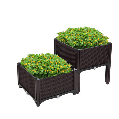 cajas rectangulares plásticas grandes del plantador de los PP de la longitud del 120cm con las piernas