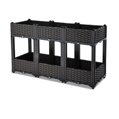 Caja derecha plástica de múltiples capas el 120*40*67cm del plantador para el balcón