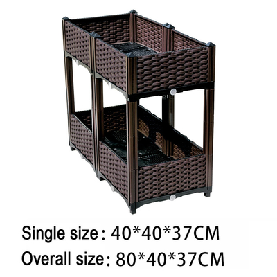 Caja derecha plástica de múltiples capas el 120*40*67cm del plantador para el balcón