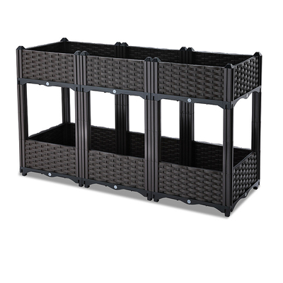 Caja derecha plástica de múltiples capas el 120*40*67cm del plantador para el balcón