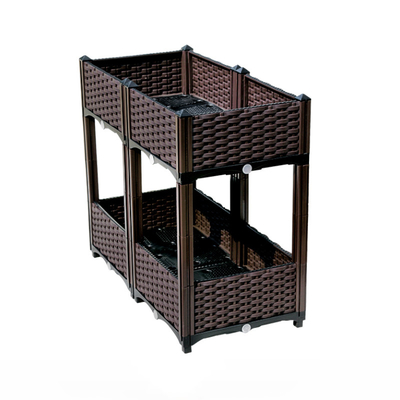 Caja derecha plástica de múltiples capas el 120*40*67cm del plantador para el balcón