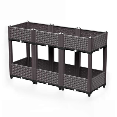 Caja derecha plástica de múltiples capas el 120*40*67cm del plantador para el balcón
