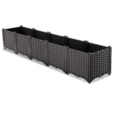 Caja plástica el 160*40*37cm Logo Customized del plantador del jardín del patio de los restaurantes