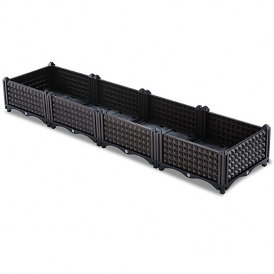 altas camas aumentadas plásticas drenables aumentadas plásticas del plantador del jardín de los 22cm para las verduras