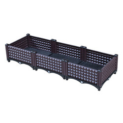 altas camas aumentadas plásticas drenables aumentadas plásticas del plantador del jardín de los 22cm para las verduras