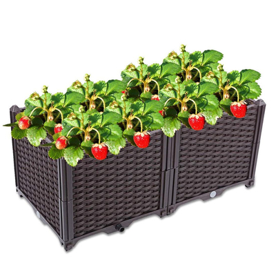 La caja plástica de pintura los 80*40*37cm del plantador del jardín de la prueba de la salida del color modificó para requisitos particulares