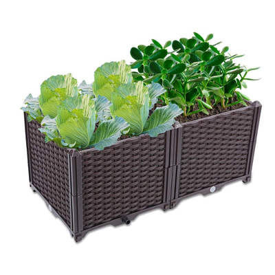 La caja plástica de pintura los 80*40*37cm del plantador del jardín de la prueba de la salida del color modificó para requisitos particulares