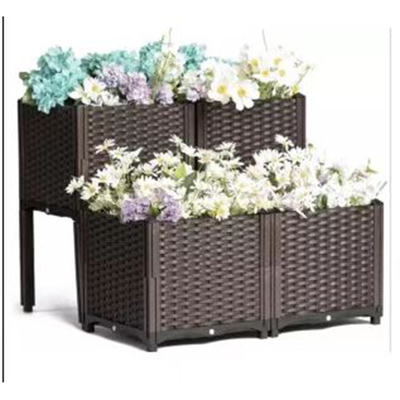 OEM plástico elevado de la caja de plantación de la verdura y de la flor aceptado