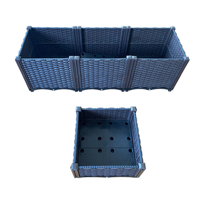 El plantador plástico rectangular grande de la alta durabilidad encajona para el patio todas las estaciones