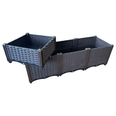 Prevención al aire libre de la polilla de la flor del plantador plástico rectangular decorativo antiusura de la caja