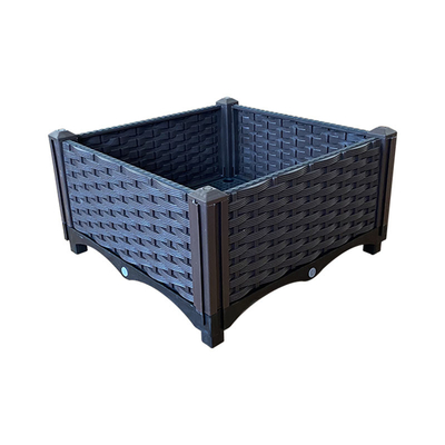 Prevención al aire libre de la polilla de la flor del plantador plástico rectangular decorativo antiusura de la caja