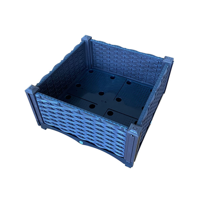 Prevención al aire libre de la polilla de la flor del plantador plástico rectangular decorativo antiusura de la caja