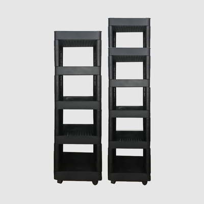 Fácil montar las ruedas plásticas de la carretilla cuatro del almacenamiento de la cocina casera de múltiples capas