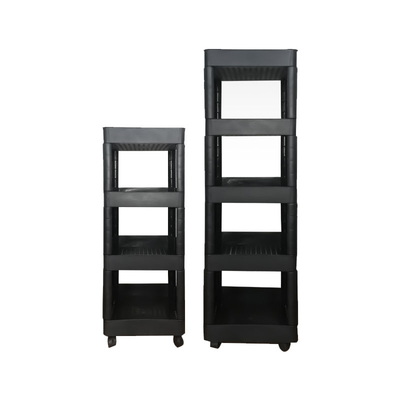 Fácil montar las ruedas plásticas de la carretilla cuatro del almacenamiento de la cocina casera de múltiples capas