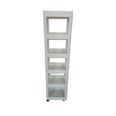 Fácil montar las ruedas plásticas de la carretilla cuatro del almacenamiento de la cocina casera de múltiples capas